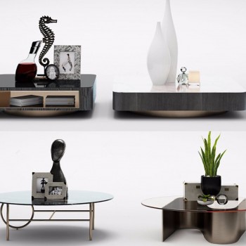 意大利 米洛提 Minotti 现代茶几组合-模型ID【217342】