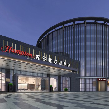 现代酒店门面门头建筑外观-模型ID【230291】
