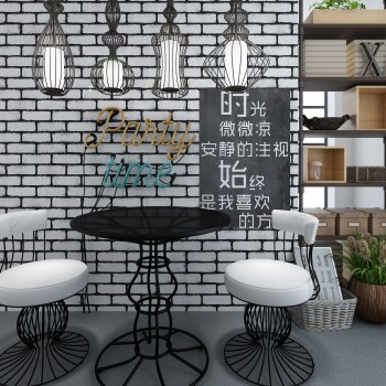 工业风桌椅墙饰-模型ID【233037】