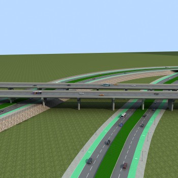 现代立交道路规划-模型ID【233641】