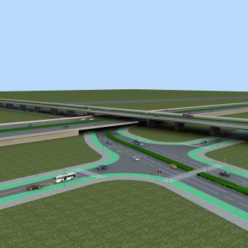 现代立交道路规划-模型ID【233647】