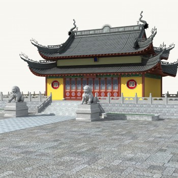 中式古建庙-模型ID【235007】