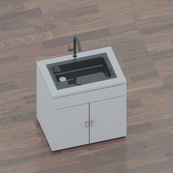 现代水盆展柜-模型ID【236829】