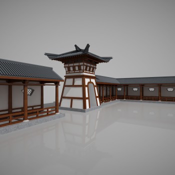 中式古建走廊-模型ID【236858】