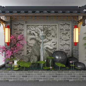 新中式景观小品设计-模型ID【250280】