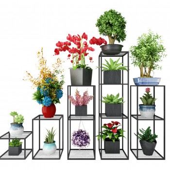 现代花架绿植盆栽-模型ID【323220】