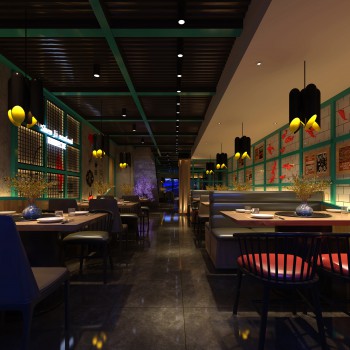 工业风餐厅-模型ID【335408】