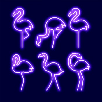 现代火烈鸟霓虹灯-模型ID【367495】