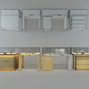现代珠宝展示柜组合-模型ID【371419】