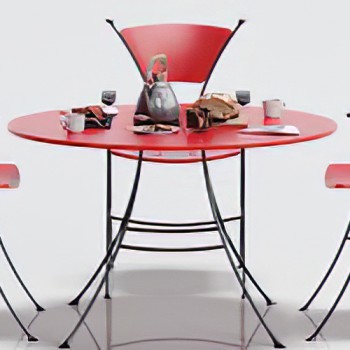 VR工业LOFT餐桌椅组合-模型ID【375193】
