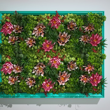现代植物墙-模型ID【377876】