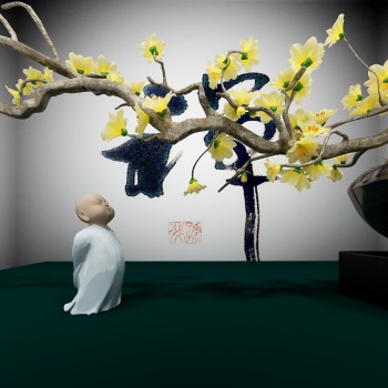 新中式花艺和尚摆件-模型ID【414719】