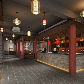 中式火锅店餐厅-模型ID【429960】
