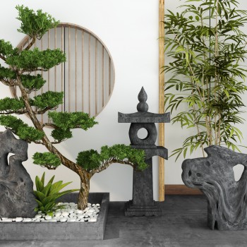 新中式园艺小品-模型ID【450760】