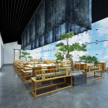 新中式餐厅-模型ID【488854】