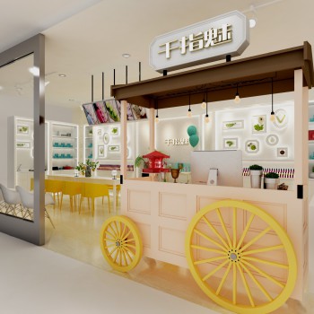 现代网红美甲店-模型ID【491412】