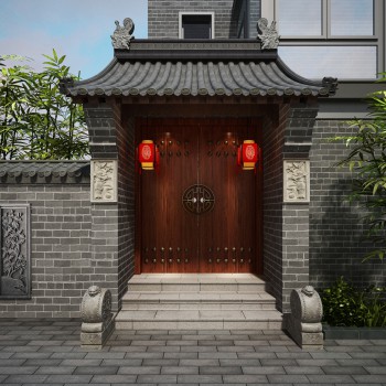 中式古建门头-模型ID【491477】