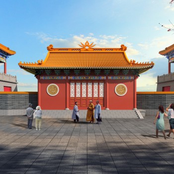 中式寺庙古建-模型ID【496222】