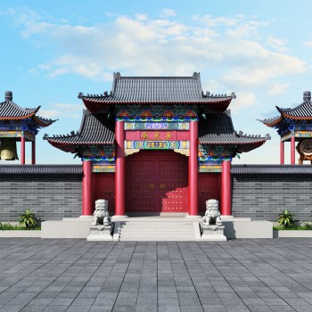 中式寺庙古建-模型ID【496223】