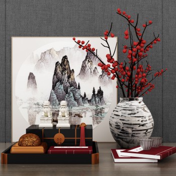 新中式花艺工艺品摆件-模型ID【497318】