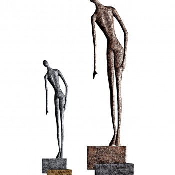 现代铁艺人物雕塑摆件-【模型id:834935】