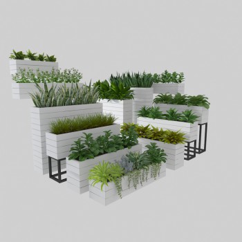 现代绿植盆栽-模型ID【503698】