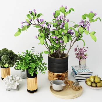 现代花艺绿植盆栽摆件-模型ID【503979】