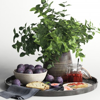 现代绿植盆栽食品-模型ID【507613】