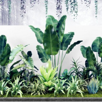 北欧户外绿色藤蔓植物组合-模型ID【508421】