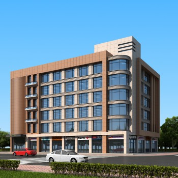 现代办公楼建筑外观-模型ID【508857】