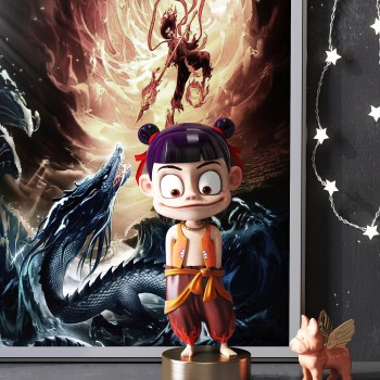 现代动画魔童降世哪吒雕塑摆件-模型ID【510071】