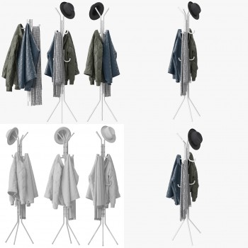 现代衣架衣服组合-模型ID【510385】