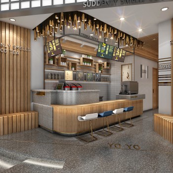 现代奶茶店-模型ID【511304】