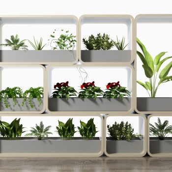 现代绿植花架隔断组合-模型ID【512116】