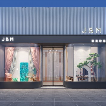 现代软装店门面门头-模型ID【524064】