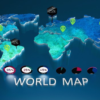 现代世界地图设计-模型ID【524667】