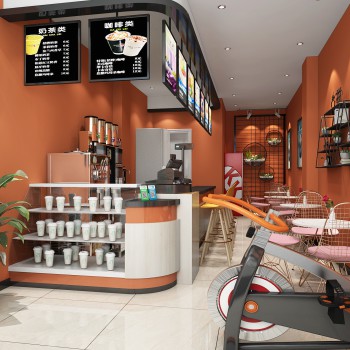 现代奶茶店-模型ID【525413】