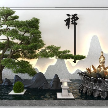 新中式园艺小品-模型ID【532639】