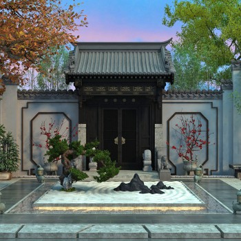 新中式庭院/景观园艺小品-模型ID【534982】