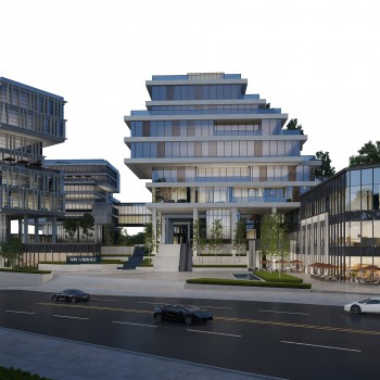 现代办公楼商业综合体建筑外观-模型ID【536533】