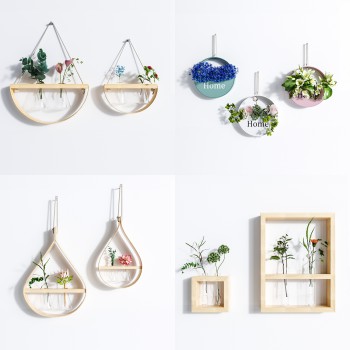 北欧墙面装饰植物挂件-模型ID【547574】