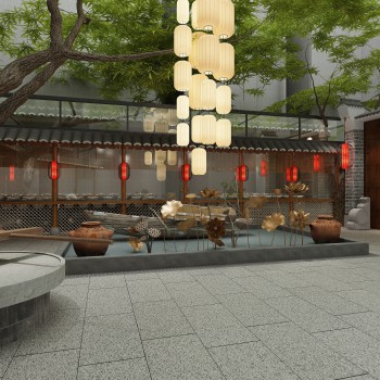 多场景-新中式庭院/景观+餐厅-模型ID【549237】