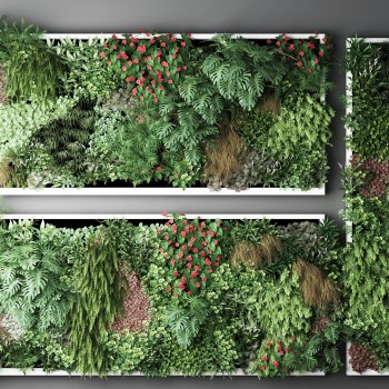 现代植物墙-模型ID【550373】
