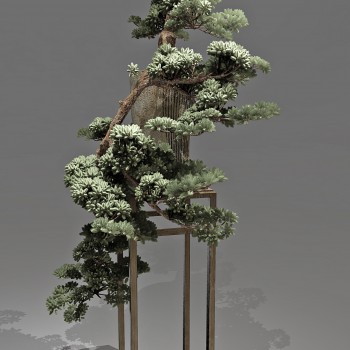 新中式花架盆景-模型ID【550583】