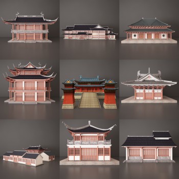 新中式古建筑-模型ID【551635】