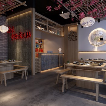 新中式火锅店-模型ID【551404】