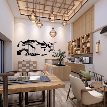 新中式餐厅-模型ID【553345】