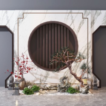 新中式园艺小品-模型ID【580644】