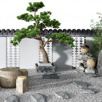 新中式园林景观小品-模型ID【714141】