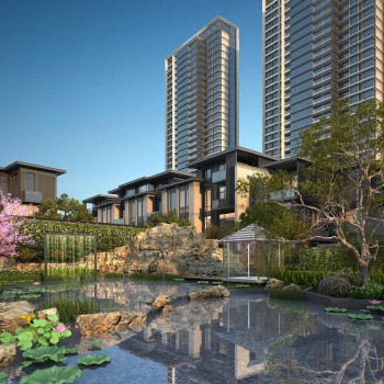 新中式园林景观建筑外观-模型ID【776297】